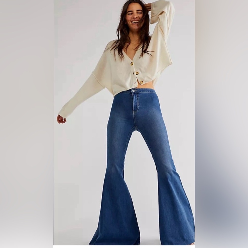 We The Free just Float on Blue Flare Jeans